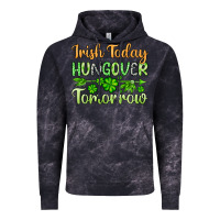 Cloud Black St. Patrick's Irish today hungover tomorrow Vintage Hoodie - OliviaCreatesArt