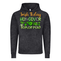 Vintage Black St. Patrick's Irish today hungover tomorrow Vintage Hoodie - OliviaCreatesArt
