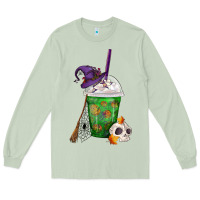 Matcha Halloween Spooky Pumpkins Frappe Long Sleeve Tee - FaDigitalArtStudio