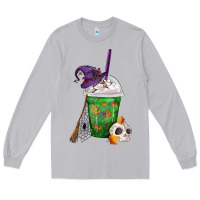 Moon Dust Halloween Spooky Pumpkins Frappe Long Sleeve Tee - FaDigitalArtStudio