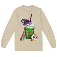 Mushroom Halloween Spooky Pumpkins Frappe Long Sleeve Tee - FaDigitalArtStudio