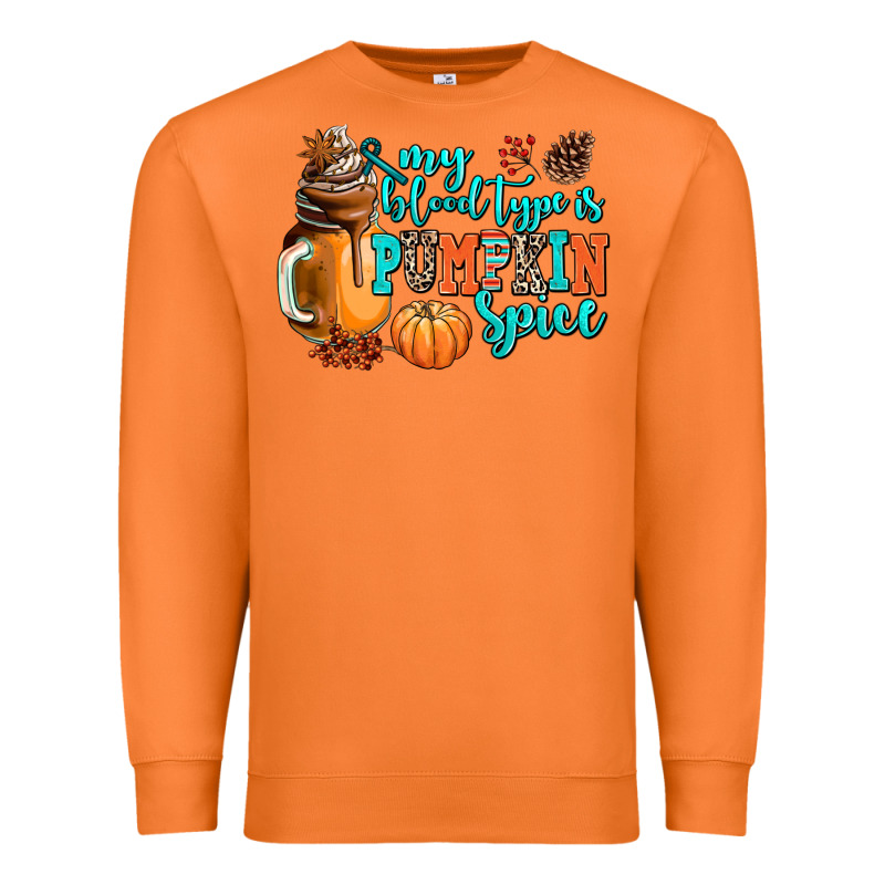 My Blood Type Is Pumpkin Spice Premium Sweatshirt by AdoDesignShop | Teevron
