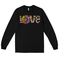 Black tie dye sunflower love Long Sleeve Tee - RanaPortraitStore