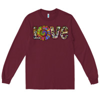 Burgundy tie dye sunflower love Long Sleeve Tee - RanaPortraitStore