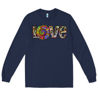 Navy tie dye sunflower love Long Sleeve Tee - RanaPortraitStore