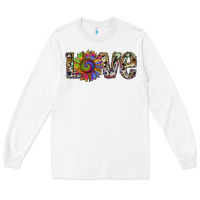 White tie dye sunflower love Long Sleeve Tee - RanaPortraitStore