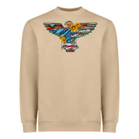 Mushroom thunderbird with usa flag and sunflowers Heavyweight Sweatshirt - Artiststas