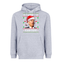 Heather Grey Santa Joe Biden Happy Easter Ugly Christmas Heavyweight Hoodie - maiPhamDesign