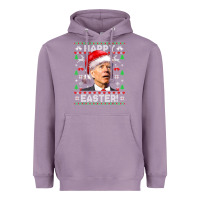 Lavender Santa Joe Biden Happy Easter Ugly Christmas Heavyweight Hoodie - maiPhamDesign