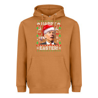 Meerkat Santa Joe Biden Happy Easter Ugly Christmas Heavyweight Hoodie - maiPhamDesign