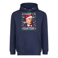 Santa Joe Biden Happy Easter Ugly Christmas Heavyweight Hoodie | Teevron