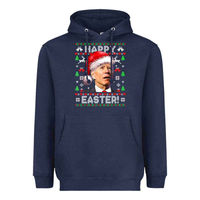 Santa Joe Biden Happy Easter Ugly Christmas Heavyweight Hoodie by maiPhamDesign | Teevron