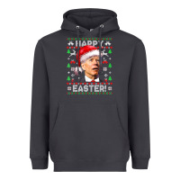 Smoke Santa Joe Biden Happy Easter Ugly Christmas Heavyweight Hoodie - maiPhamDesign