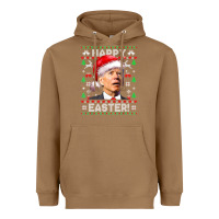Toasted Coconut Santa Joe Biden Happy Easter Ugly Christmas Heavyweight Hoodie - maiPhamDesign