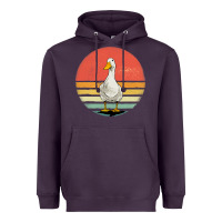 Plum Retro Vintage Duck Heavyweight Hoodie - maiPhamDesign