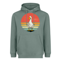 Sage Retro Vintage Duck Heavyweight Hoodie - maiPhamDesign