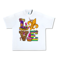 White mardi gras love olivia Urban Heavy Tee - OliviaCreatesArt