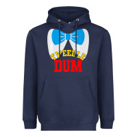 Navy tweedle dee dum funny matching halloween costume for couples premium t Heavyweight Hoodie - maiPhamDesign