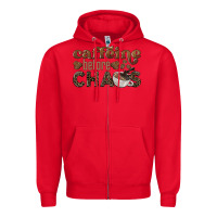 Red caffeine before chaos Zipper Hoodie - BarkalooDesign