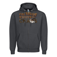 Smoke caffeine before chaos Zipper Hoodie - BarkalooDesign