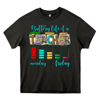 Asphalt battery life of a teacher monday friday Heavy Core Tee - NancyCooperArtShop