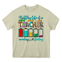 Mossy battery life of a teacher monday friday Heavy Core Tee - NancyCooperArtShop
