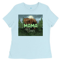 Baby Blue Mama bear tumbler Ladies Tee - HowdyJamesFarm