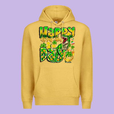 Happy St Patricks Rex Day Premium Hoodie Designed By Cowhidedigitalart