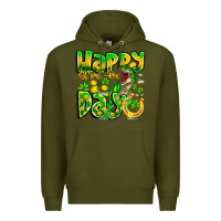 Army Green Happy St Patricks Rex Day Premium Hoodie - CowhideDigitalArt