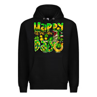 Black Happy St Patricks Rex Day Premium Hoodie - CowhideDigitalArt