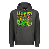 Charcoal Heather Happy St Patricks Rex Day Premium Hoodie - CowhideDigitalArt