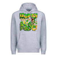 Heather Grey Happy St Patricks Rex Day Premium Hoodie - CowhideDigitalArt