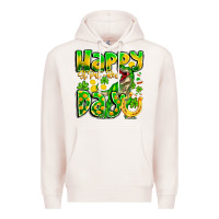 Pale Pink Happy St Patricks Rex Day Premium Hoodie - CowhideDigitalArt
