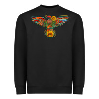 Black thunderbird  wild soul with sunflower serape aztec Heavyweight Sweatshirt - Artiststas