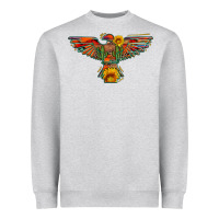 Heather Grey thunderbird  wild soul with sunflower serape aztec Heavyweight Sweatshirt - Artiststas