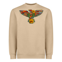 Mushroom thunderbird  wild soul with sunflower serape aztec Heavyweight Sweatshirt - Artiststas