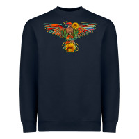Navy thunderbird  wild soul with sunflower serape aztec Heavyweight Sweatshirt - Artiststas