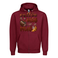 Burgundy coffee is a hug in a mug Zipper Hoodie - BarkalooDesign