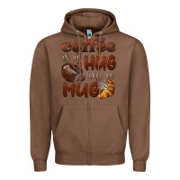 Chestnut coffee is a hug in a mug Zipper Hoodie - BarkalooDesign
