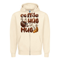 Sandshell coffee is a hug in a mug Zipper Hoodie - BarkalooDesign