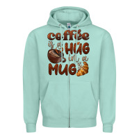 Seafoam coffee is a hug in a mug Zipper Hoodie - BarkalooDesign