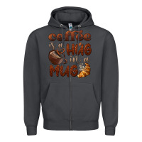 Smoke coffee is a hug in a mug Zipper Hoodie - BarkalooDesign