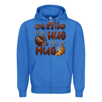 True Royal coffee is a hug in a mug Zipper Hoodie - BarkalooDesign