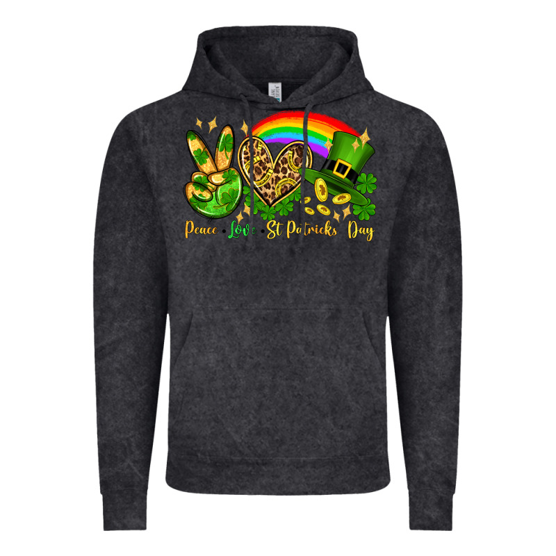 Peace Love St. Patrick's Day Vintage Hoodie by OliviaCreatesArt | Teevron