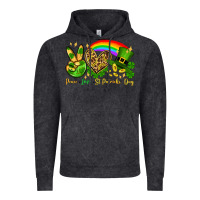 Vintage Black Peace love St. Patrick's Day Vintage Hoodie - OliviaCreatesArt