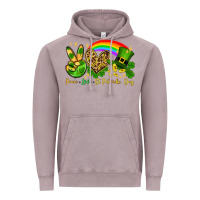 Vintage Zinc Peace love St. Patrick's Day Vintage Hoodie - OliviaCreatesArt