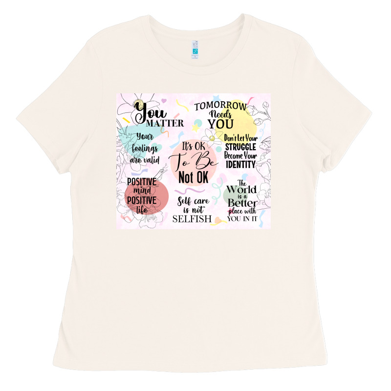 It's Ok To Be Not Ok Ladies Tee by TumblerDesignByShophia | Teevron
