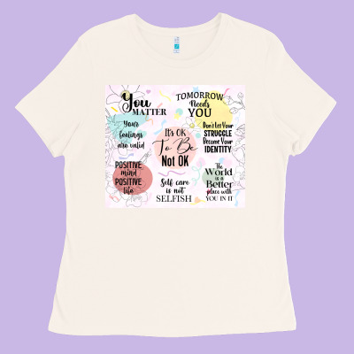 It's Ok To Be Not Ok Ladies Tee Designed By Tumblerdesignbyshophia