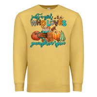 Antique Gold just a girl who loves pumpkin spice Premium Sweatshirt - AdoDesignShop