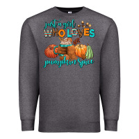 Charcoal Heather just a girl who loves pumpkin spice Premium Sweatshirt - AdoDesignShop